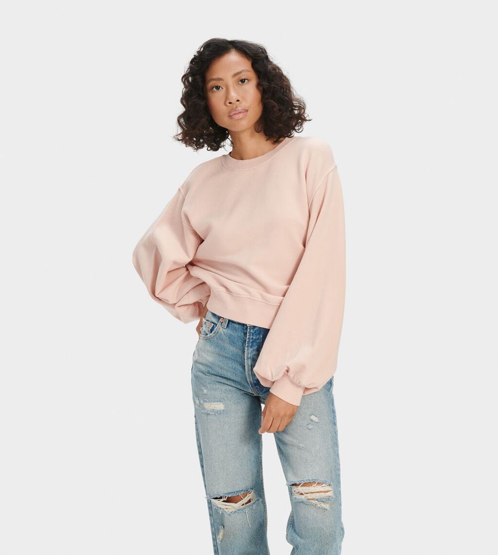 Ugg Sweatshirts Canada - Ugg Women's Brook Balloon Sleeve Crewneck Rose